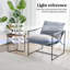Chaise d'appoint rembourrée en métal Cliatt-750528783