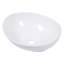 Lavabo de salle de bain ovale moderne en céramique blanche 16 x 13 pouces Modern - Teinture, choix luxueux pour élément d'accessoire chic