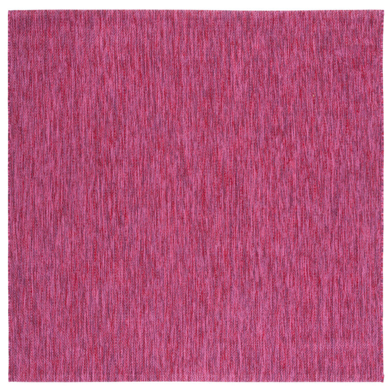 Summer-Louise Performance Solid Color Indoor/Outdoor Area Rug, Square 6'7"