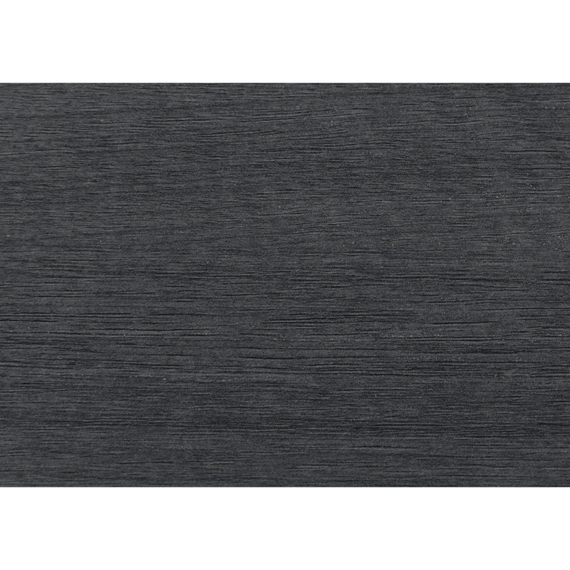 Table de chevet carrée en bois d'hévéa noir avec deux tiroirs spacieux, poignées de bar, pieds blocs, joints, style transitionnel pour la chambre à coucher, style