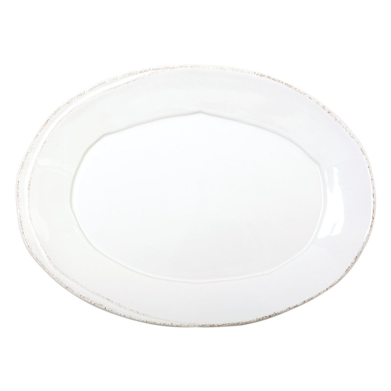 Petit plateau ovale blanc Lastra