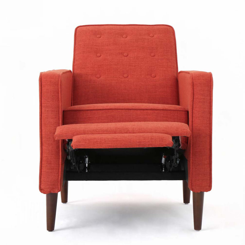 Canapé inclinable en tissu Mid-Century, Orange