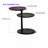 39" Black Elm Wood Coffee Table Includes A Big Drawer With 16" End Side Table	