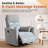 Rotating Massage Recliner with Ring-style Armrests – Single-seat Sofa with Massage Functions, Armrest Pillows,and Side Pockets,Suitable for Living Rooms,Bedrooms,Home Theaters,and Offices-462402435