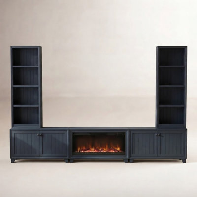 Satie 144" Electric Fireplace Entertainment Center