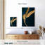 Harnek, feuilles d'or sur bleu marine III-108434417