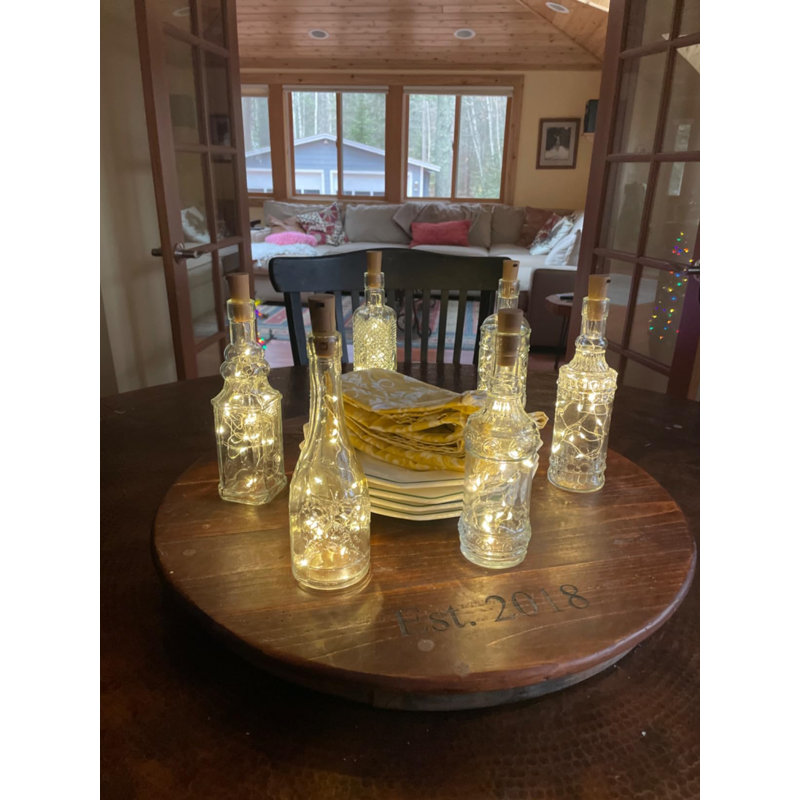 Assorted Clear Glass Bottles with Corks, 6 Pack