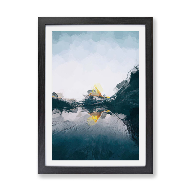 Matterhorn Mountain in Zermatt - Framed Print, 45cm H x 63cm W x 2cm D, Black
