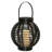 Solar Powered Basket Lantern with LED Candle