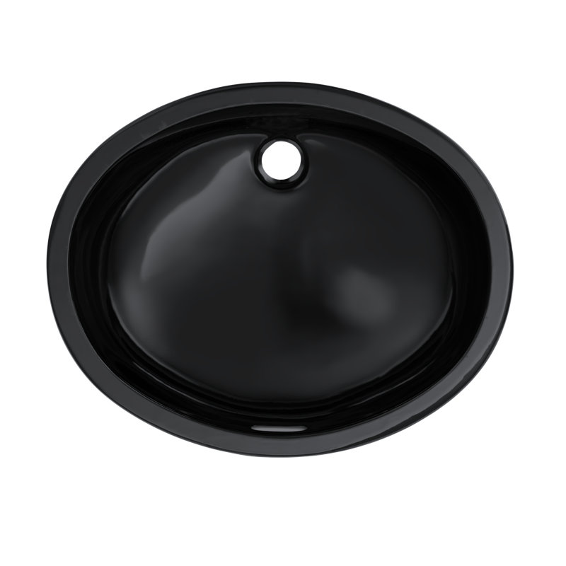 Dantesca® Vitreous China Oval Undermount Bathroom Sink with Overflow