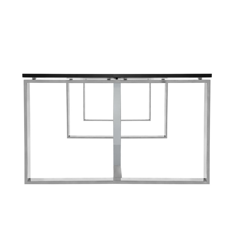 Table de conférence rectangulaire, Noir, H 47,24 po x L 118,11 po x l 29,53 po