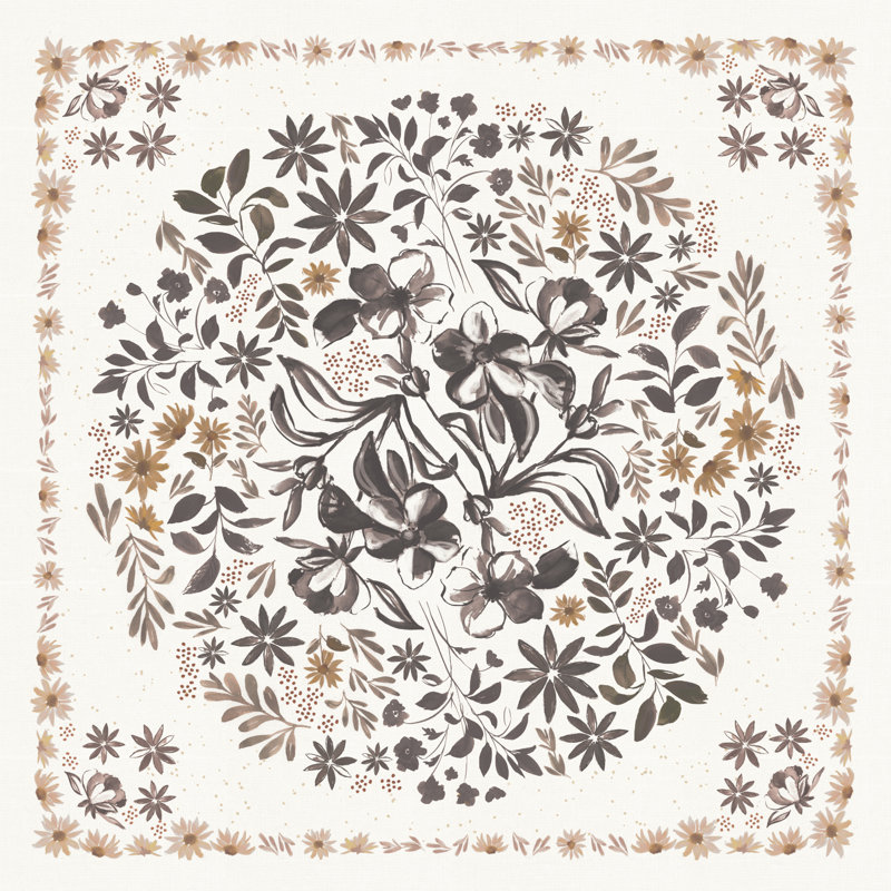 Floral Wall Tapestry - Wrapped Canvas Art Prints, 30cm H x 30cm W