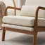 Fauteuil en bois massif l 25,6 po Elizabeth avec support lombaire Elizabeth-1337611141