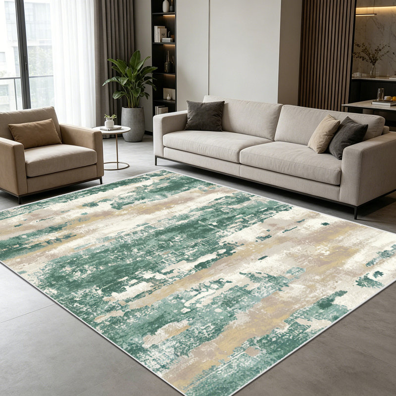 1PC vintage distressed abstract watercolor stripe area rugs, Soft and Comfortable, easy-to-maintain, machine washable Indoor floor mat, suitable for living room, bedroom, dining area, entryway, patio, balcony, home office, sunroom, Home Decor, Outdoo