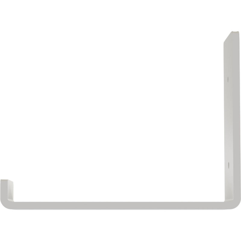 Support pour tablette en acier blanc l 2 po x P 8 po x H 6 po, Apprêt blanc (à peindre), H 6 po x l 2 po x P 8 po