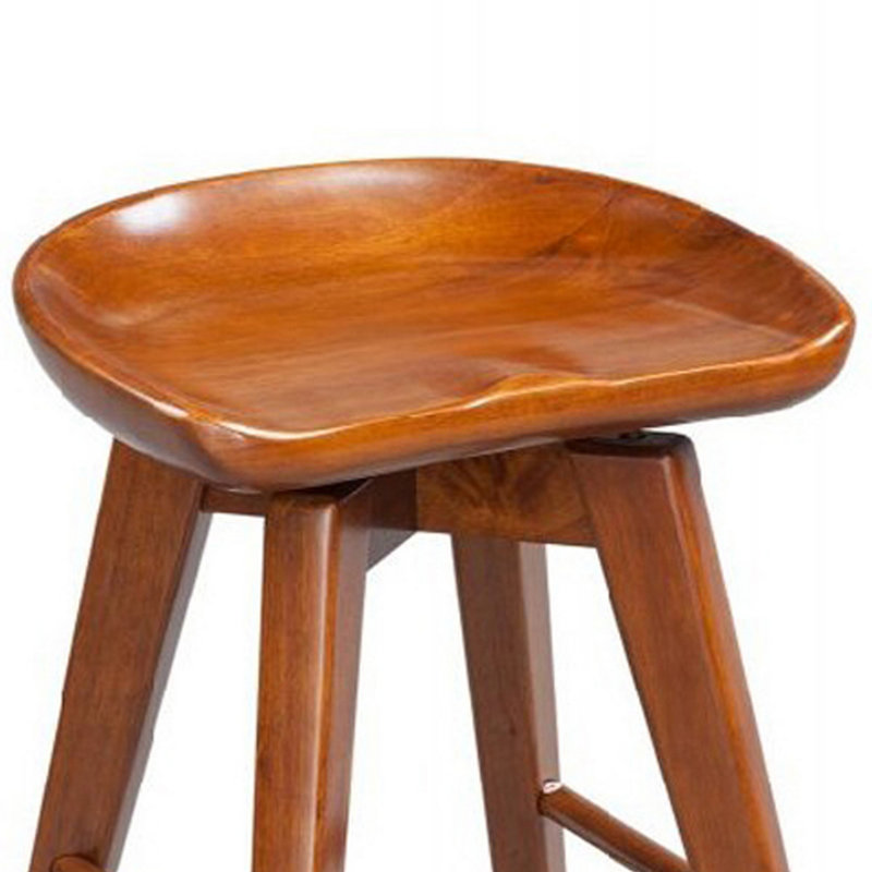 Oz Swivel Solid Wood Counter Stool