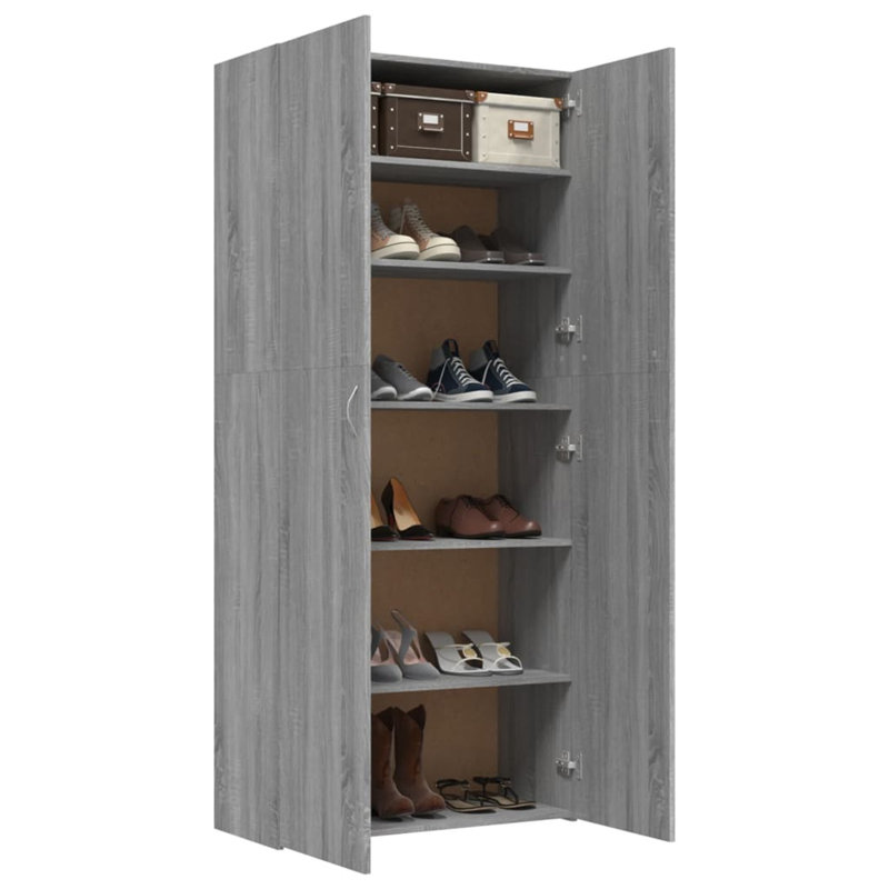 Rovner 24 Pair Shoe Storage Cabinet, Grey