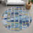 Machine Washable Indoor/Outdoor Chantille ACN2349 Abstract Rug-972485014