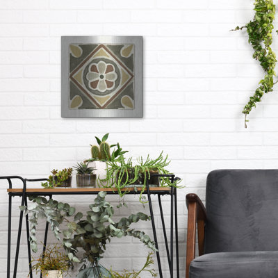 Luxe Metal Art 'Moroccan Tile Pattern VII' By Stel " Moroccan Tile Pattern VII " by Stellar Design Studio