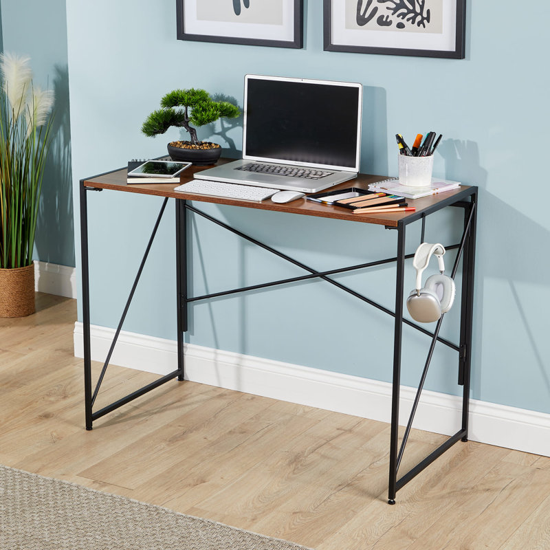 Brampton Folding Computer Desk, Brown