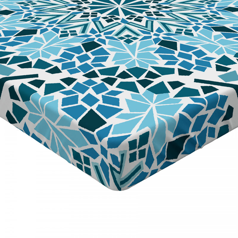 Microfiber Geometric Fitted Sheet, Full Fitted Sheet