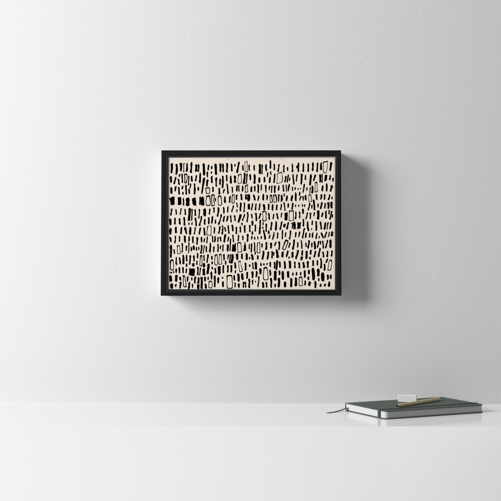 Timber "Tribal Code" Print by Filippo Ioco, 9.5" H x 11.5" W, Black