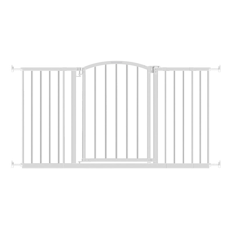 Errold Metal Pressure Mounted Pet Gate With Door, 2.40"W