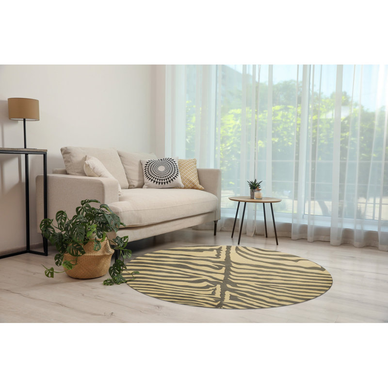 Hand Tufted Wool Area Rug in Gray