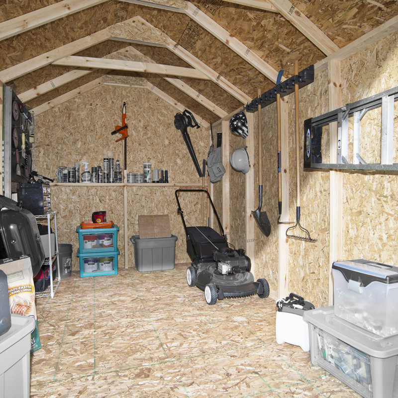 Greenbriar 8 ft. W x 10 ft. D Wood Storage Shed With Floor, Yes