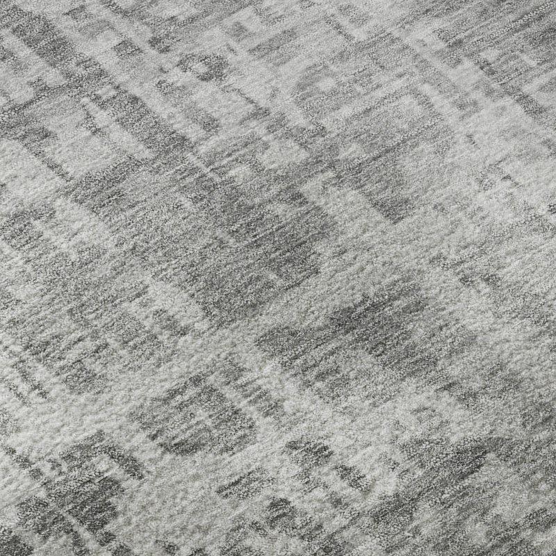 Premium Machine Washable Mayfield AMF2026 Geometric Rug, Gray, 2'3" x 7'6" Runner