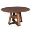 Table de salle à manger ronde extensible de 109 à 150 cm pour 4 à 6 personnes, avec rallonge intégrée et tablette de rangement.-659712027