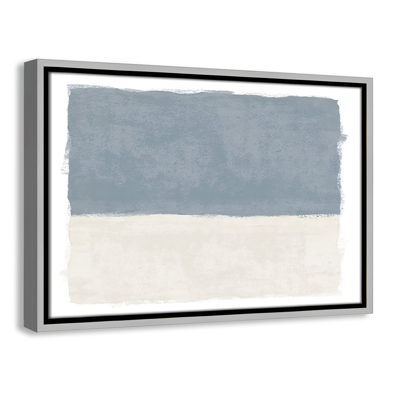 «Coastal Dreams I», reproduction de paysage par Natalie Carpentieri, Toile avec cadre, Flottant argent, L 19,5 po x H 13,5 po
