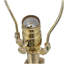 D15x26.7" White and Gold Alabaster Slab Table Lamp (Lamp Shade Assembly Required)