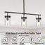 Luminaire suspendu pour îlot de cuisine à 3 lumières de 31 po de large Levona (noir mat)-100709616