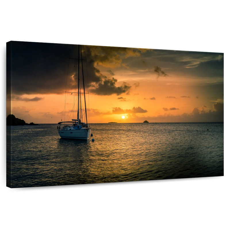 Mehar Caribbean Island Sailboat, 8" H x 12" W