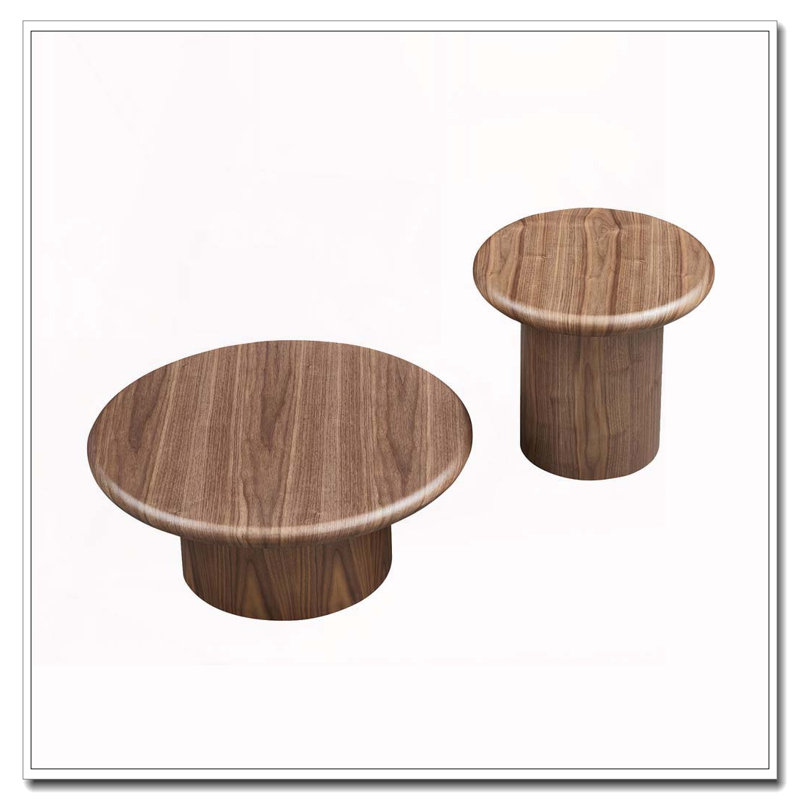 Ensemble de tables basses 2 pièces Modern, Noyer