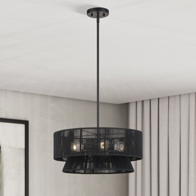 Aurea 4 Light Black Pendant Chandelier