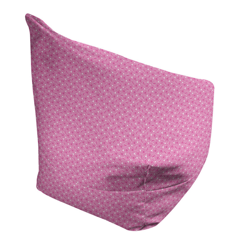 Sac de pois Leffel, H 27 po x l 30 po x P 25 po, Pouf fauteuil, Rose