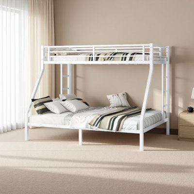 Lit superposé simple au-dessus de grand lit en métal pour les adolescents et les adultes, peu encombrant / réduit le bruit