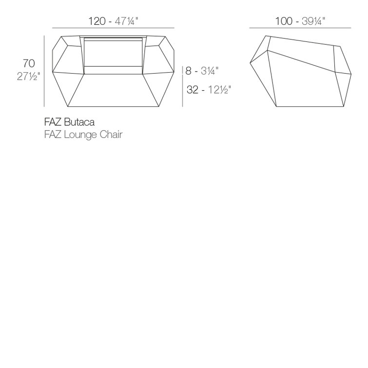 Faz - Chaise longue en résine - Basic