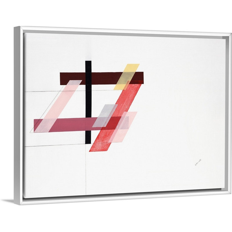 « interval notion i », impression sur toile, H 31,7 po x l 41,7 po x P 1,75 po, Cadre flottant blanc