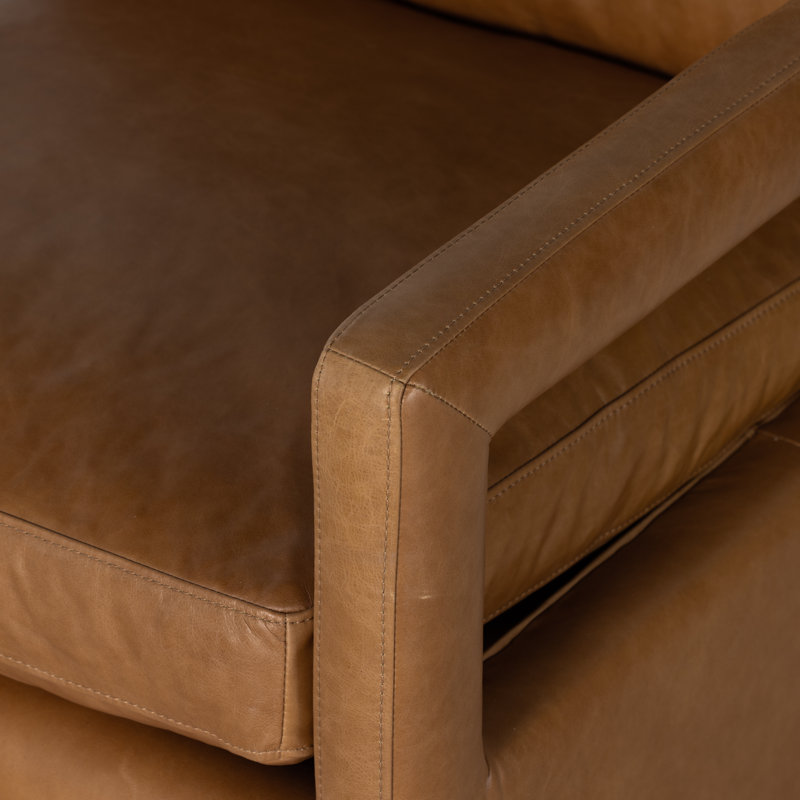 Olson Swivel Armchair, Sonoma Butterscotch Top Grain Leather
