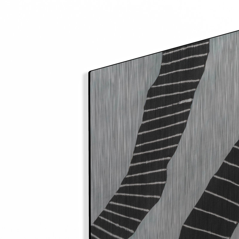 Art mural en métal luxueux «Twin Lattice 1» par Michael Willett, 16 po x 24 po, H 24 po x l 16 po