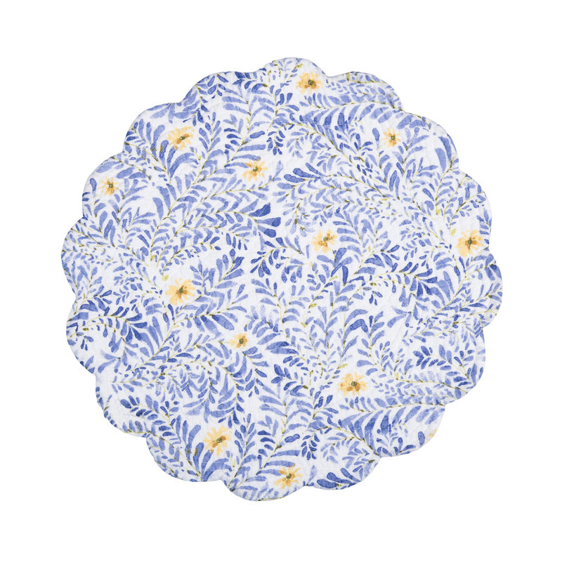 Ensemble de 6 napperons en coton 17 po Lovely Blues