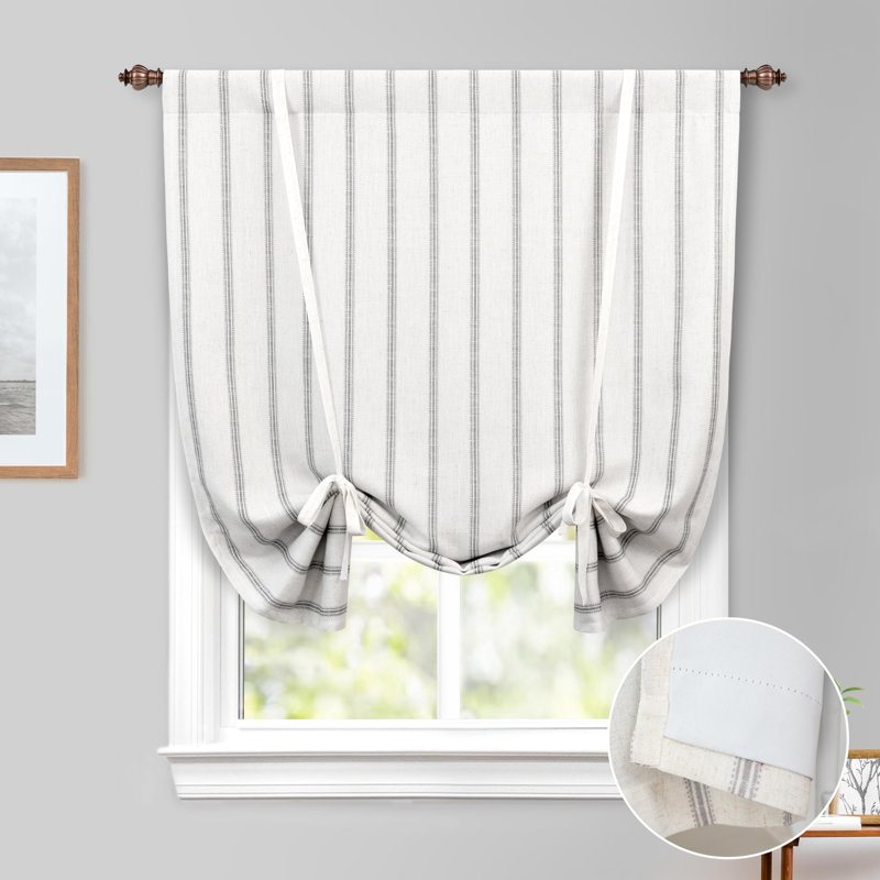 Waddah Linen Curtain, Gray, 45" W x 63" L