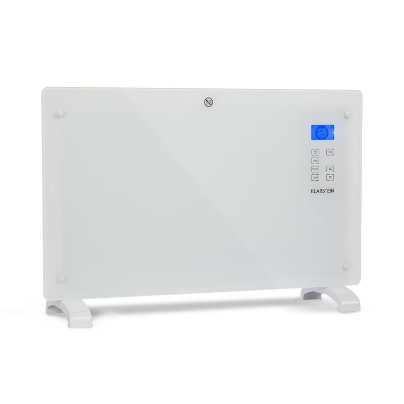 Klarstein Norderney 2000W Electric Panel Space Heater with Adjustable Thermostat , Remote Included, White