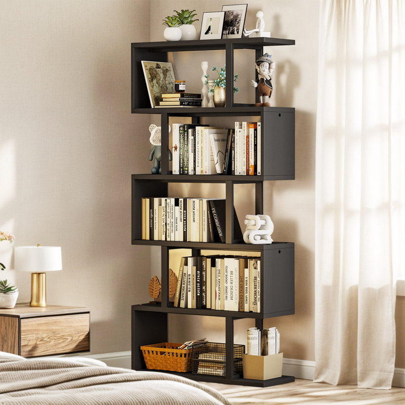 Aniya 69'' Steel Geometric Bookcase | Stylish Storage