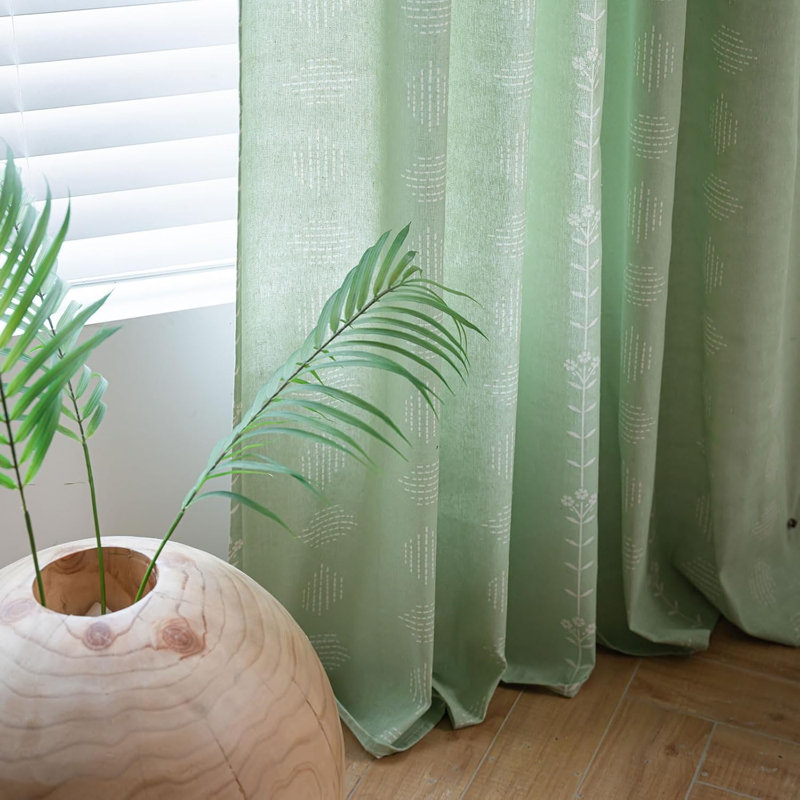 Rideau en polyester 2 panneaux, L 52 po x L 96 po