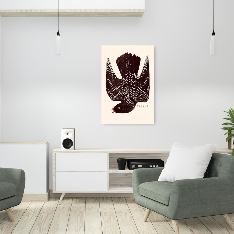 Art mural d'oiseaux mouchetés, H 36 po x l 24 po