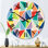 Multicolored Triangle Pattern - Patterned wall clock